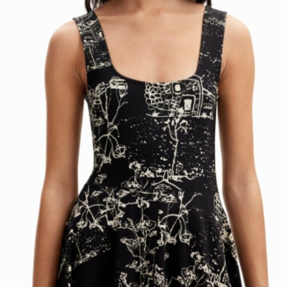 Desigual Strappy Skater Dress - Picture 2 of 5